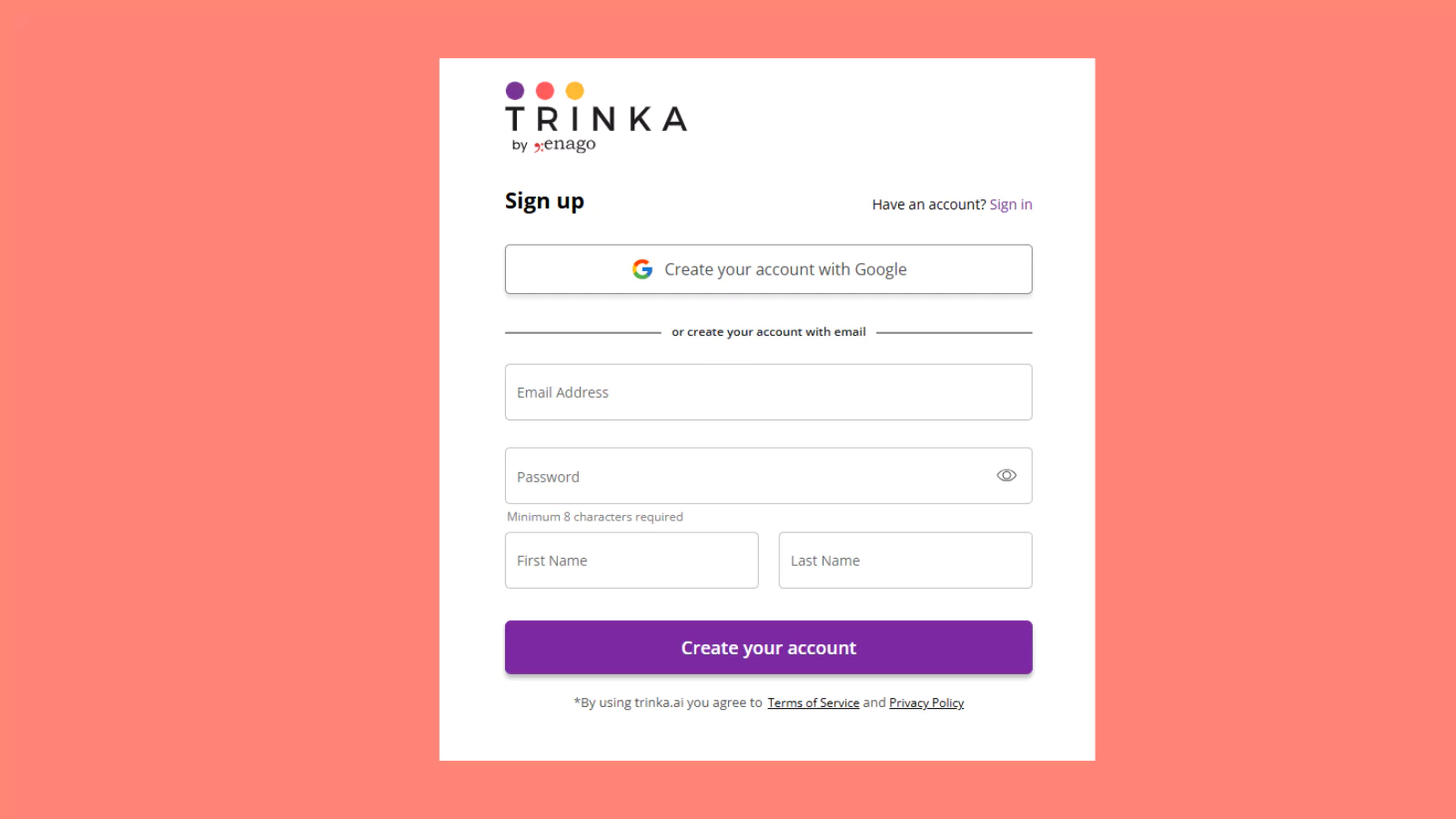 trinka-registration-page